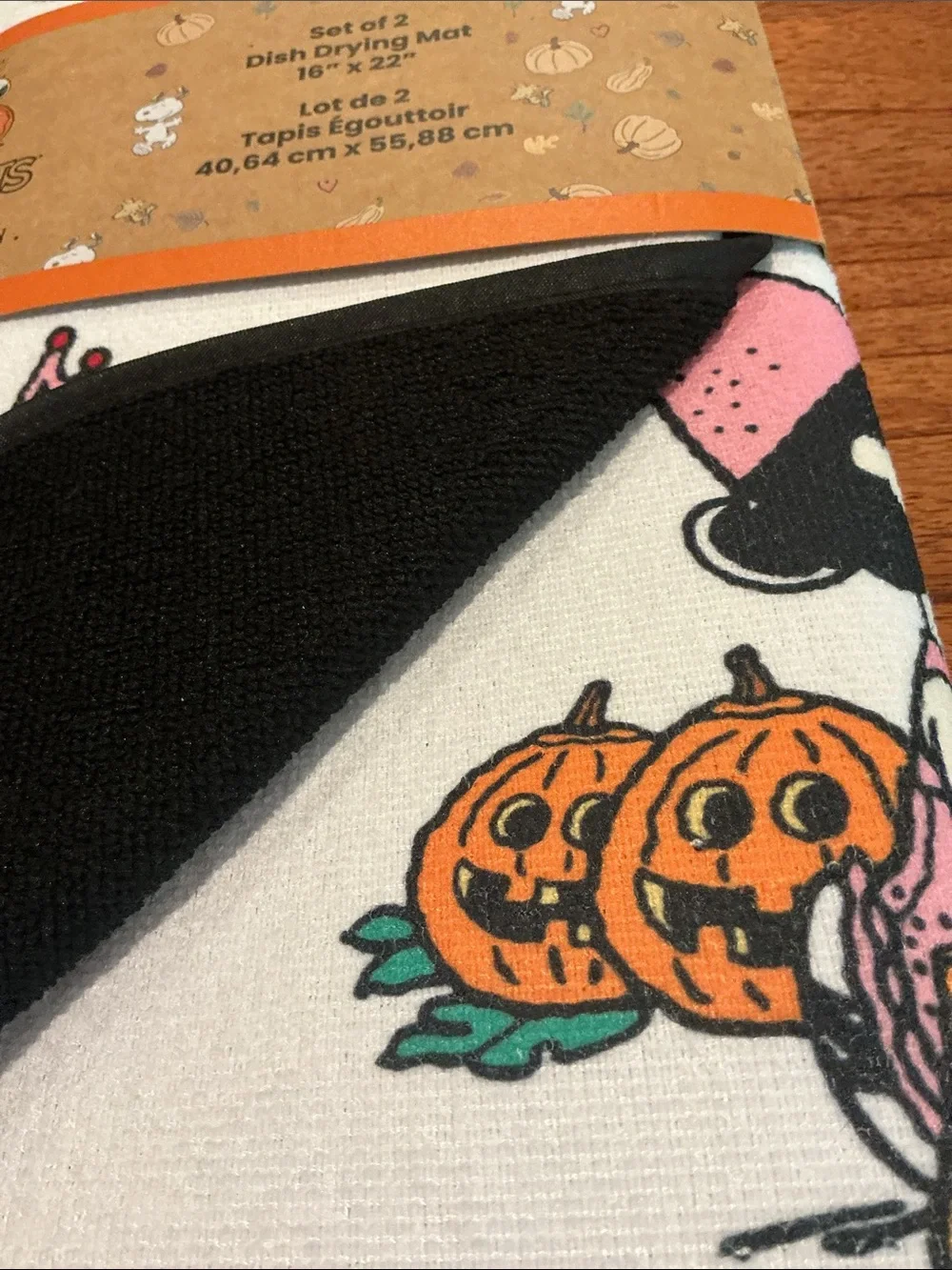 Peanuts x Rae Dunn Halloween Dish Drying Mats - Set of 2
